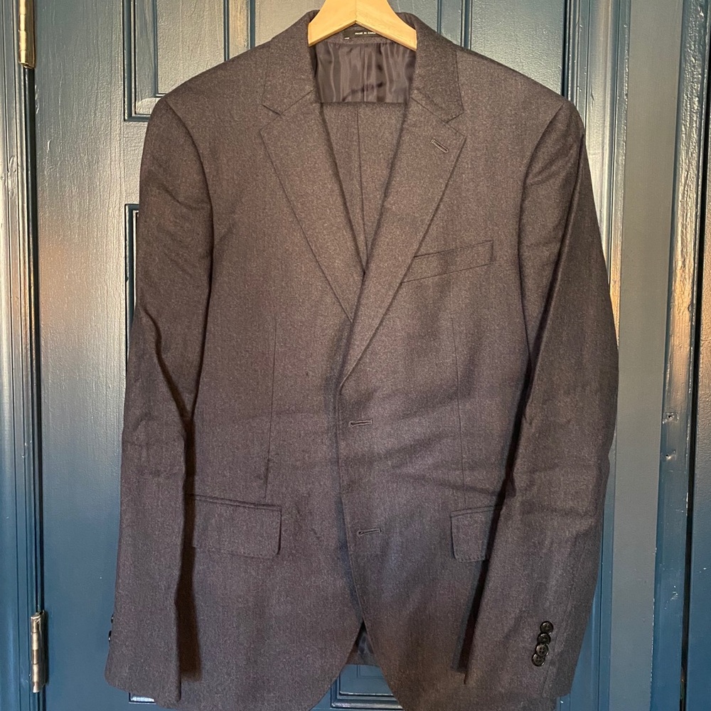 Club Monaco Grant Dark Navy/Gray Wool Suit